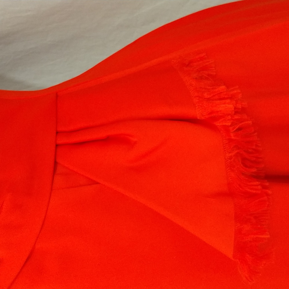 Red Satin Fifties Party Dress Vintage 50's Feminine Fit and Flare made in USA - Picture 3 of 14